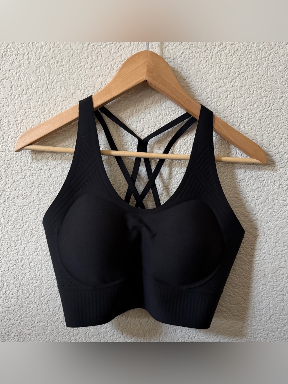 knix size XL Longevity Sports Bra in Black Low Impact Yoga Pilates Bonded Design